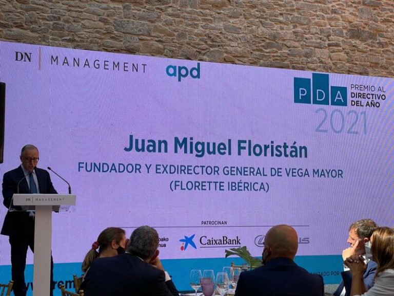 Juan Miguel Floristán, galardonado con el Premio al Directivo del Año de APD