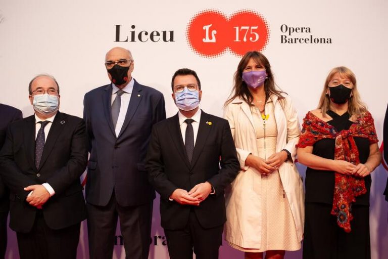 La inauguración de la temporada del Liceu reúne a Aragonès, Escrivà, Iceta, Borràs y Garriga