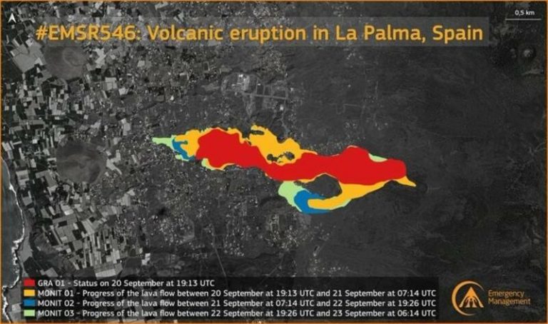 La lava del volcán de 'Cumbre Vieja' ha destrozado 390 edificaciones