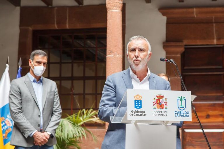 Canarias prepara una primera línea de ayudas de 13 millones para los damnificados en La Palma