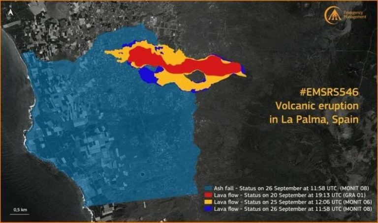 La lava cubre 258 hectáreas destruyendo a su paso 686 edificaciones