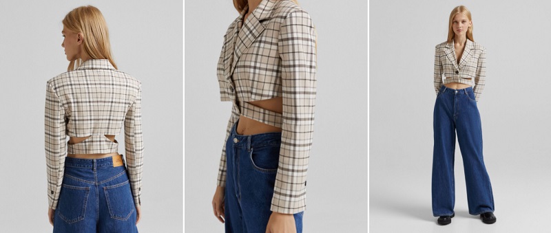 Esta blazer de piel de Bershka por 25,99 euros es el pelotazo del otoño 10 cuadros