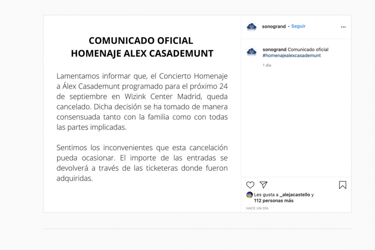 Los verdaderos motivos por los que el concierto de Alex Casademunt se ha cancelado para siempre