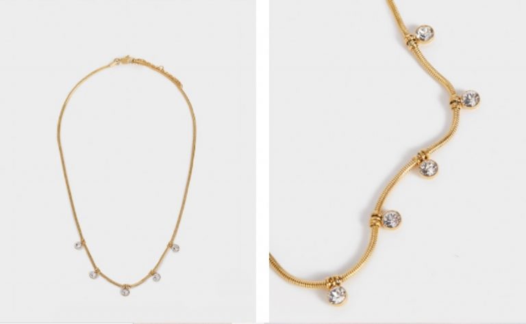 El collar corto con cristales de Swarovski que Parfois vende por 25,99 euros