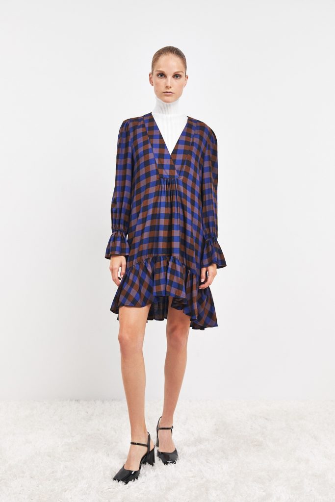 Vestido cuadros vuelo