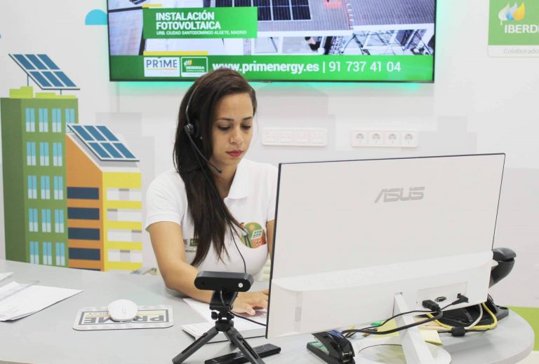 la atención virtual en directo de la empresa Prime Energy