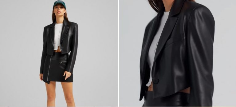 Esta blazer de piel de Bershka por 25,99 euros es el pelotazo del otoño