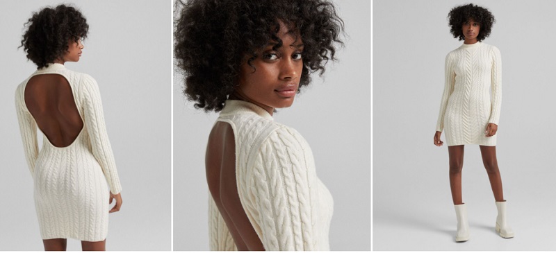 Solo por este vestido de cuello alto a 22,99 euros vale la pena ir a Bershka