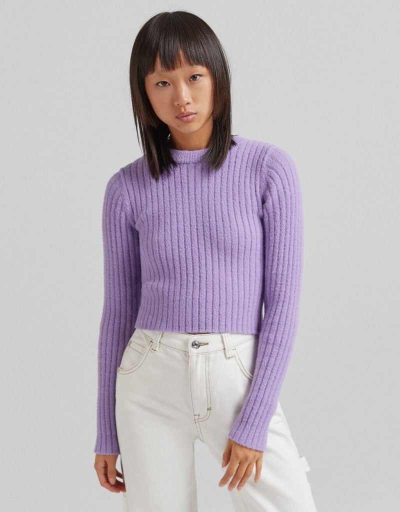 Jersey cuello redondo rib