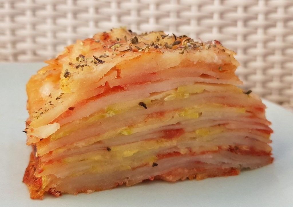 Milhojas de patata y calabacin 1