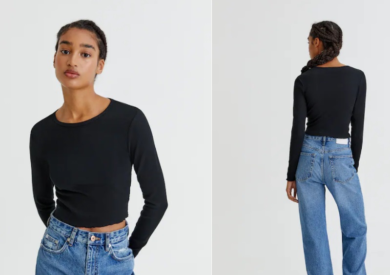 Camisetas de manga larga de Pull&Bear que no pasan de diez euros