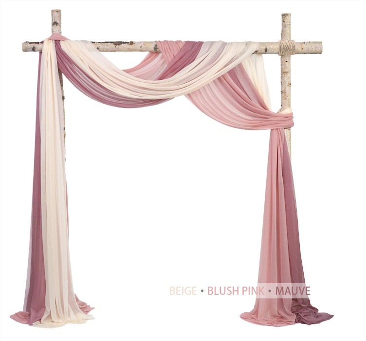 cortina drapeada arco