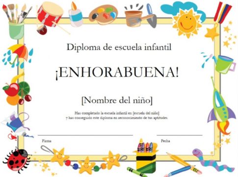 diploma niño