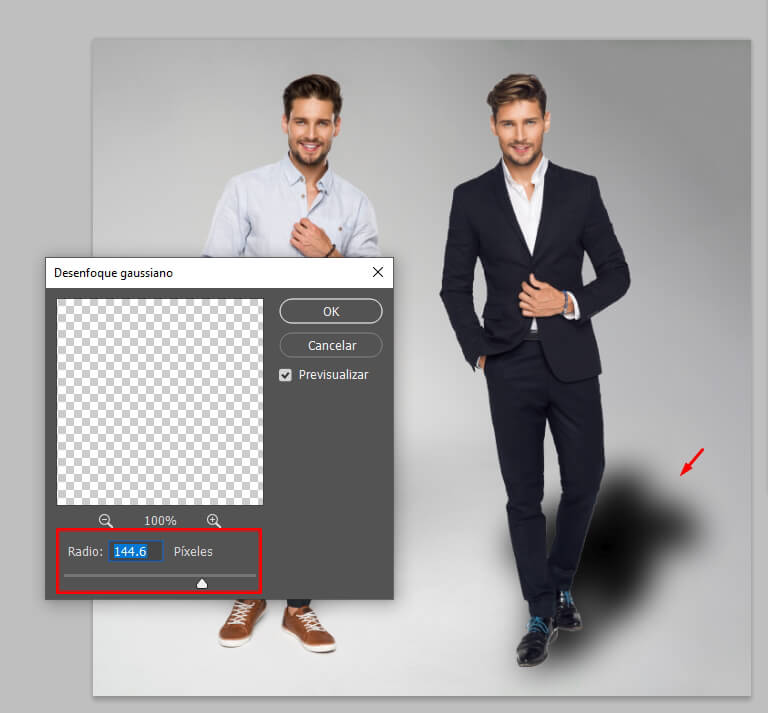 how to photoshop someone into a picture gaussian blur