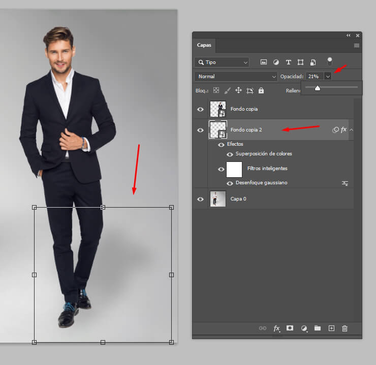 how to photoshop someone into a picture opacity