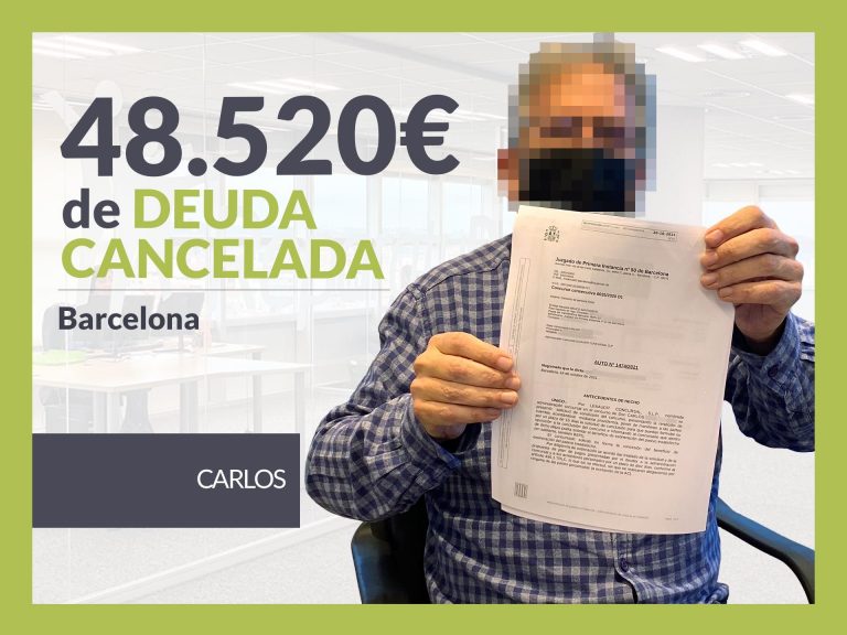 Repara tu Deuda Abogados cancela 48.520 € en Barcelona (Catalunya) con la Ley de Segunda Oportunidad