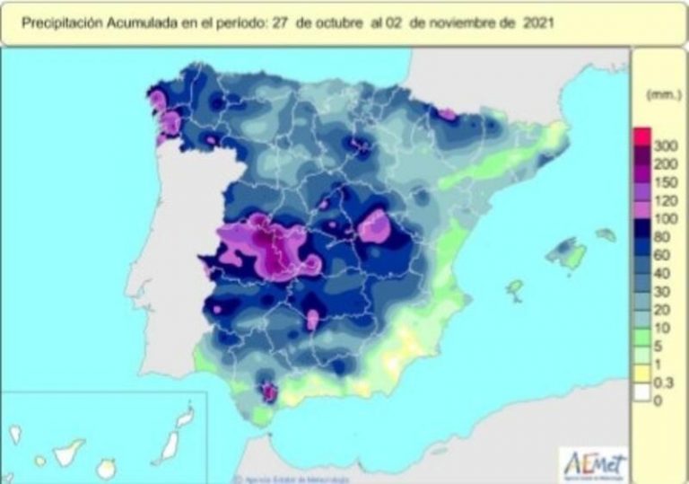 El primer mes del año hidrológico termina con un déficit de precipitaciones 21%