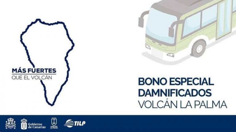 El Cabildo de La Palma ofrece bonos de autobús gratis a los afectados por el volcán