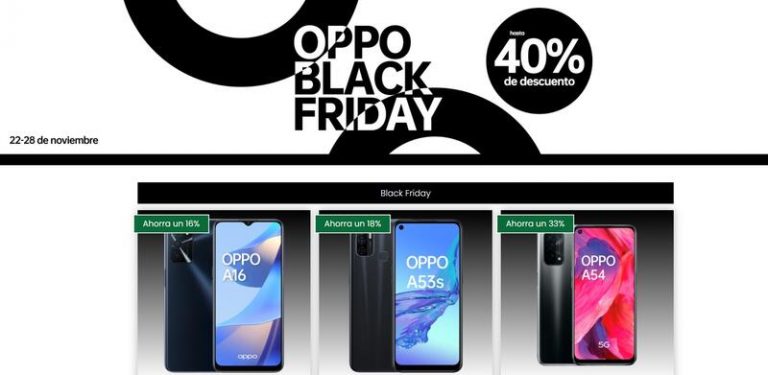 OPPO anuncia sus ofertas por el Black Friday y ofrece un plan renove en algunos dispositivos