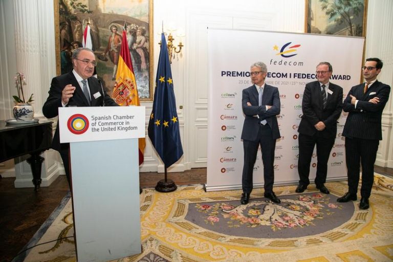 Cellnex recibe el premio 'Empresa del Año 2021' por parte de Fedecom en Londres