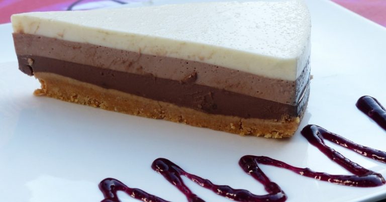 Tarta tres chocolates: el truco para que no se mezclen