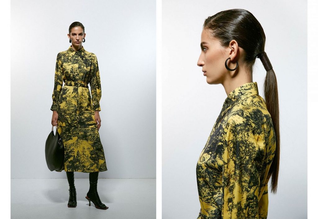 Vestido estampado paisaje