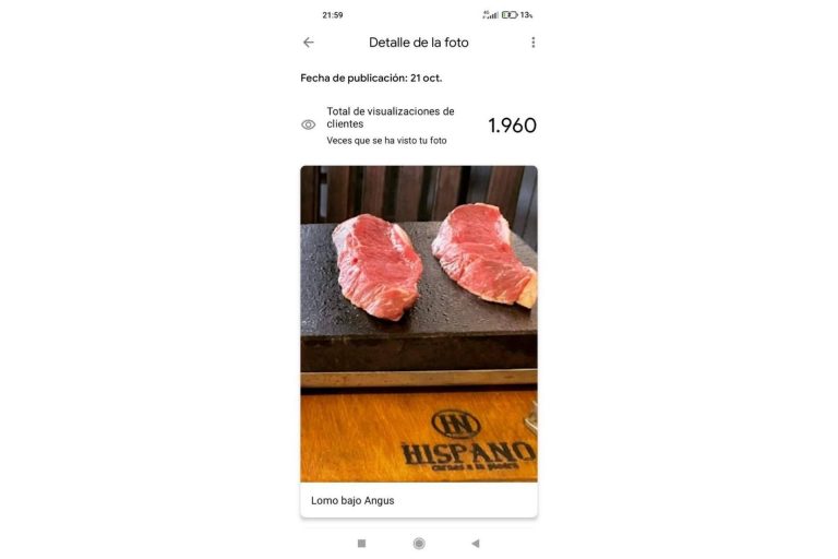 El restaurante Asador Uruguayo Hispano tiene una valoración en Google de 4.9