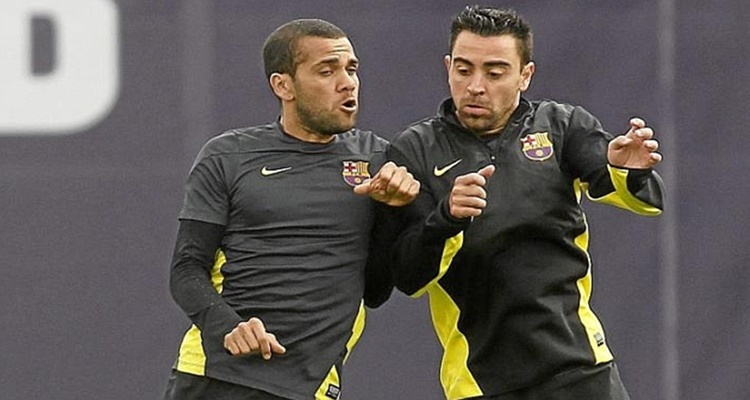 Xavi Dani Alves FC Barcelona