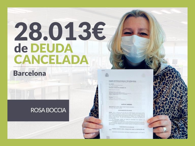 Repara tu Deuda Abogados cancela 28.013 € en Barcelona (Catalunya) con la Ley de Segunda Oportunidad