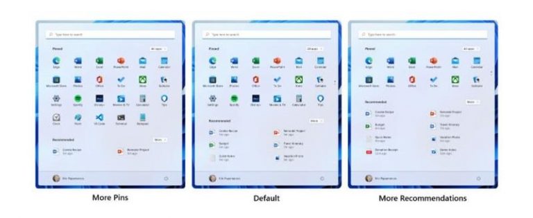 Windows 11 rediseña el menú de inicio y mejora la navegación web en Edge y Narrator