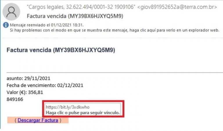ESET alerta del troyano bancario Grandoreiro, que actúa a través de un email que reclama un pago pendiente
