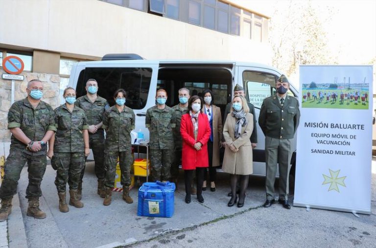 Los equipos de vacunación del Ejército ya asisten en 7 provincias andaluzas, Aragón y Melilla
