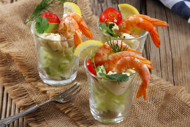 Mayonesa aguacate langostinos