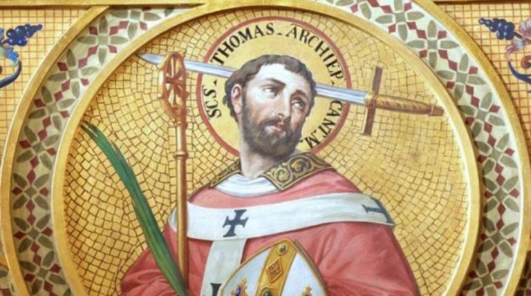 Santo Tomás Becket, el santo que se celebran el 29 de Diciembre