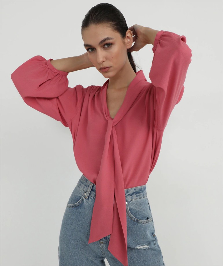blusa fluida lazada