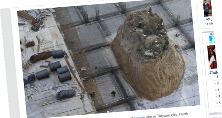 Construcción edificio tumba