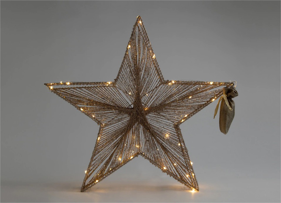 estrella de mesa glitter