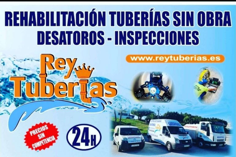 Desatoros, inspecciones y rehabilitación sin obras de la mano de Rey Tuberías SL