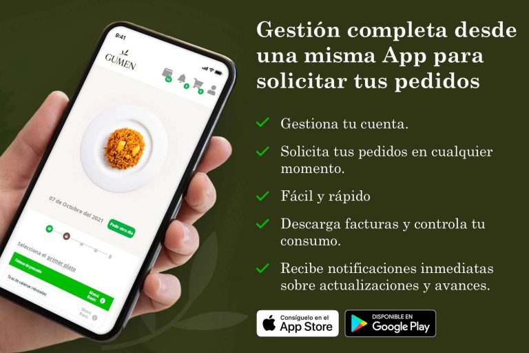 La nueva app de Gumen para empresas permite gestionar los menús semanales