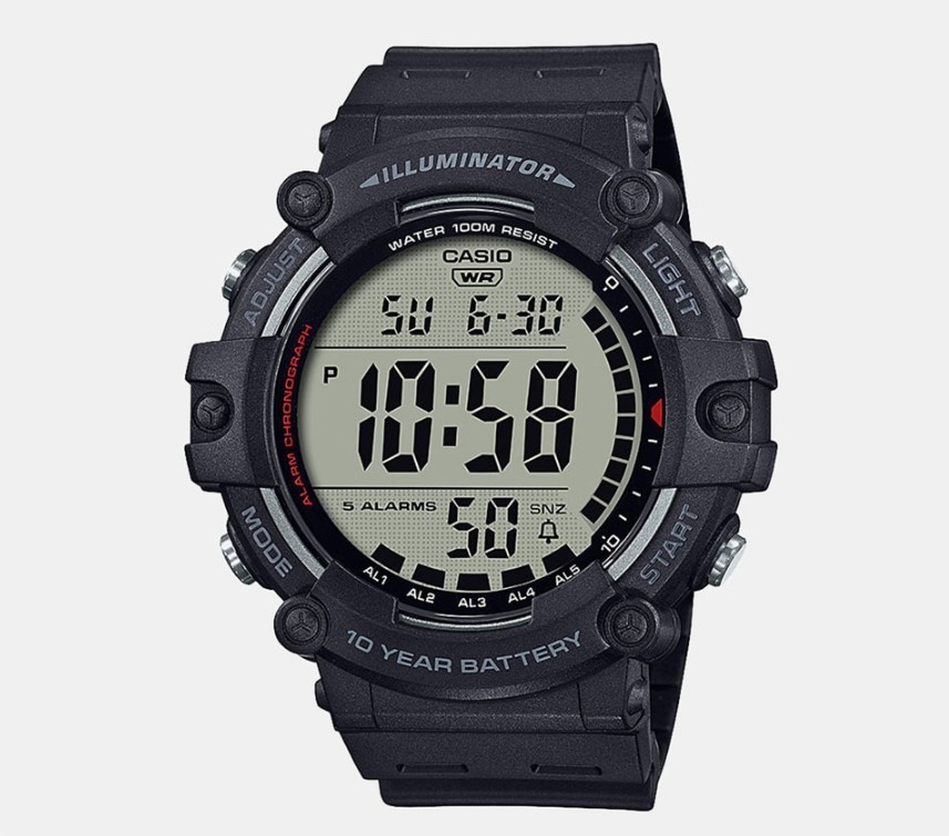 reloj casio collection ae 1500wh 1avef digital resina gris