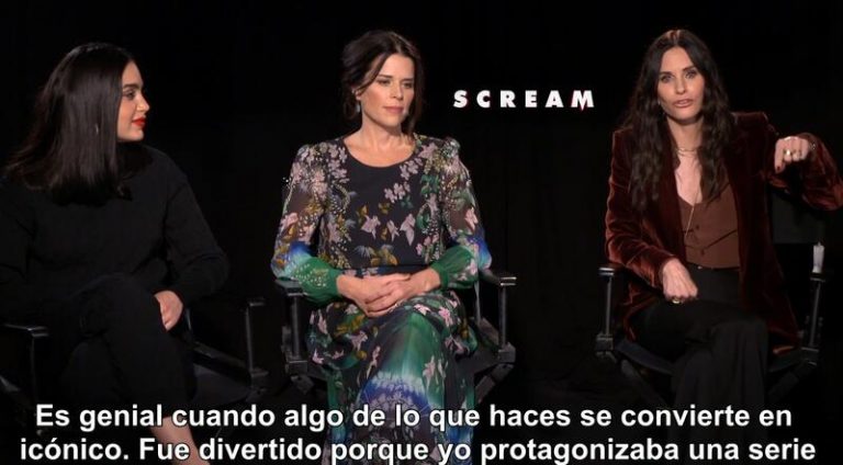 Neve Campbell, Courteney Cox y David Arquette: 