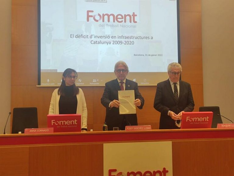 Foment del Treball cifra en 35.000 millones el déficit de 12 años en infraestructuras en Cataluña