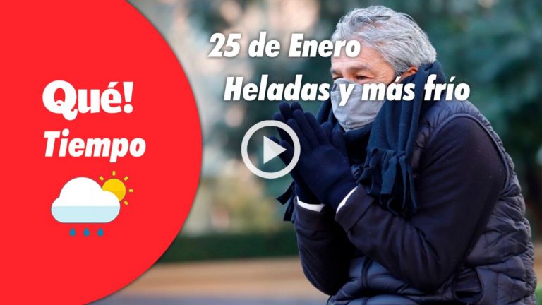 Hoy, heladas intensas, viento y frío. El tiempo del 25 de enero