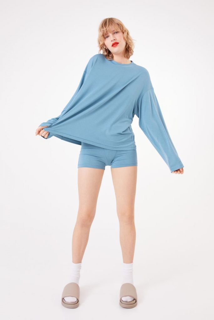 Jersey de punto en color azul