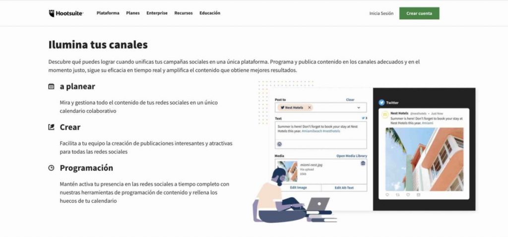 Hootsuite ideal para los community manager