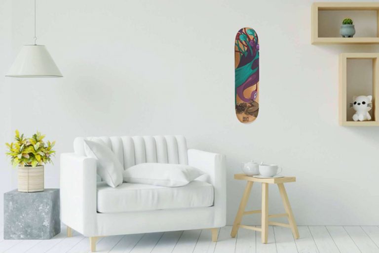 Los skates personalizados por artistas urbanos para decorar espacios están disponibles en elBrownie