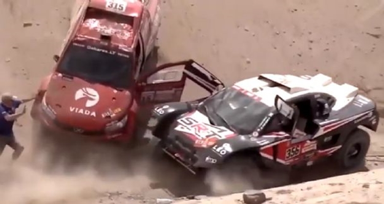 Múltiple accidente Dakar
