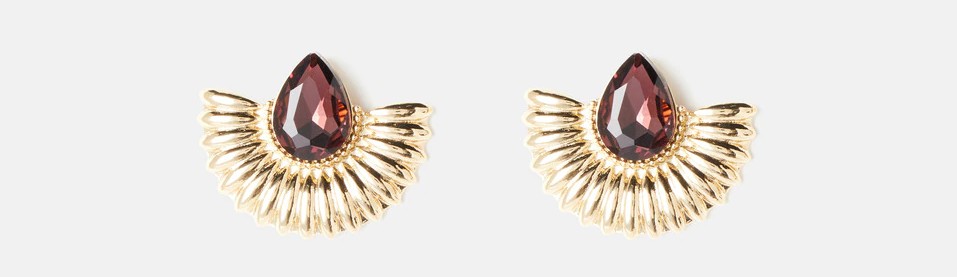 pendientes fantasmagoria dorados piedras el corte ingles