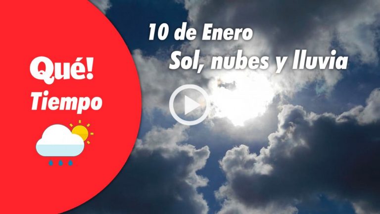 Hoy, sol, nubes y lluvia. El tiempo del 10 de enero