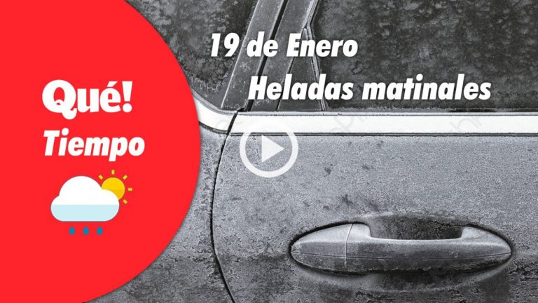 Hoy, heladas matinales. El tiempo del 19 de enero
